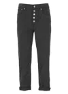 Dondup Koons Loose-fit Cropped Jeans In Black