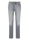 Dondup Denim Trousers With Belt Loops In Blue