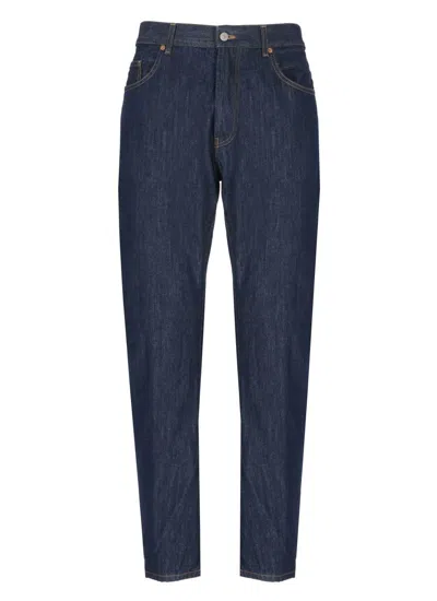 Dondup Regular Fit Medium Dark Denim Jeans In Blue