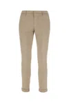 Dondup Gaubert Slim Trousers In Hazelnut Light Gabardine