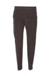 Dondup Brown Corduroy Jeans With Tailored Fit In Brown