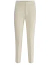 Dondup Trousers  Ariel 27inches Made Of Linen Blend In Beige