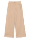 Dondup Pleated Corduroy Trousers In Beige