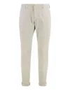 Dondup Trousers Back Pockets Belt Loops Side Pockets In Beige