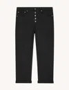 Dondup Koons Loose-fit Cropped Jeans In Black