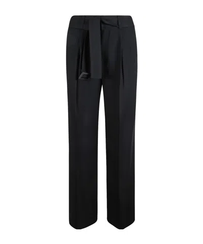 Dondup Belt-detail Trousers In Black