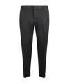 Dondup Pinstripe-pattern Trousers In Black