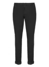 Dondup Slim Fit Trousers Belt Loops In Black