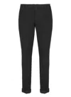 Dondup Slim Fit Trousers Belt Loops In Black