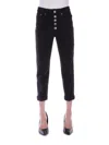 Dondup Koons Loose-fitting Velvet Trousers In Nero Neri E Grigi