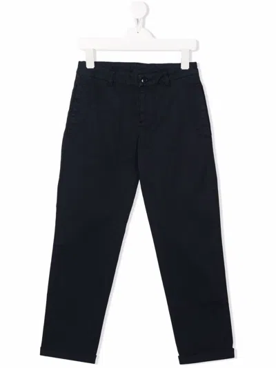 Dondup Kids' Slim-cut Chino Trousers In Blue