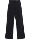 Dondup Navy Blue Logo-embroidered Track Pants In Blue