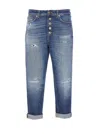 Dondup Koons Destroyed Effect Jeans In Blue