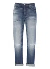 Dondup Regular Fit Jeans With Rolled Cuffs In Blue