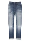 Dondup Regular Fit Jeans With Rolled Cuffs In Blue