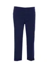 Dondup Denim Blue Stretch Cotton Blend Chino Pants In Blue