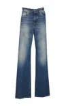 Dondup Trousers Five-pocket Contrast Stitching In Blue