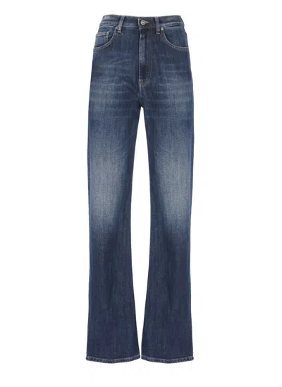 Dondup Logo-patch Jeans In Blue