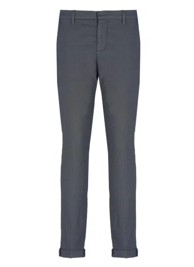 Dondup Trousers Blue In Grey