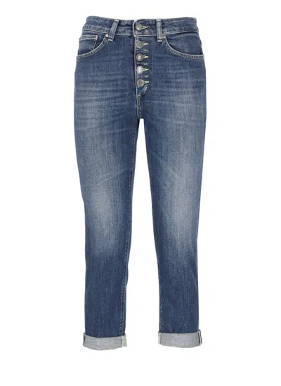 Dondup Koons Loose Jeans In Bull Stretch In Blue