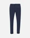Dondup Gaubert Slim Stretch Cotton Chino Pants In Blue
