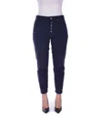 Dondup Mid-rise Tapered-leg Trousers In Blu Blu E Verdi