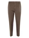 Dondup Nima Button-fastening Trousers In Brown