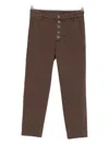 Dondup Buttoned-up Trousers In Brown