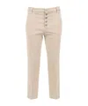 Dondup Button-front Straight Trousers In Brown