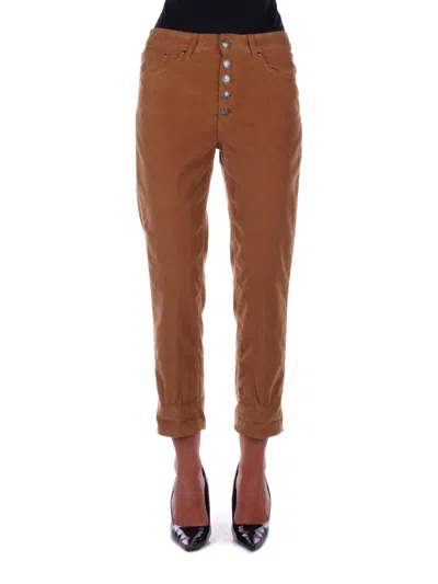 Dondup Trousers Brown In Marrone Marroni