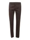 Dondup Gaubert Cotton Chino Trousers In Dark Brown