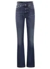 Dondup Women's Olivia - Slim Fit Bootcut Jeans In Denim Scuro