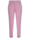 Dondup Trousers  Ariel 27inches Made Of Linen Blend In Rosa