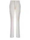 Dondup Pleated Zipper Casual Pants In Bianco