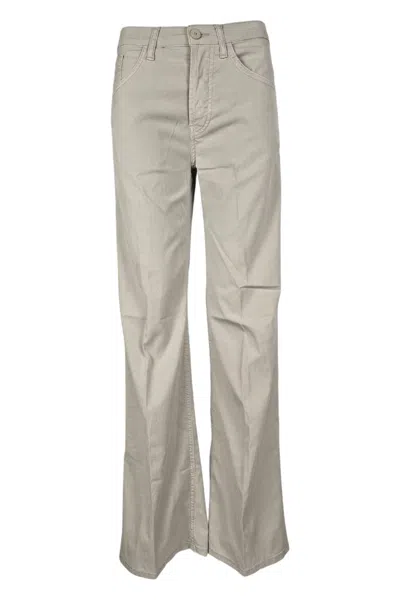 Dondup Trousers Dove Grey In Brown