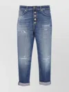 Dondup Trousers Featuring Distressed Effect And Rolled Cuffs