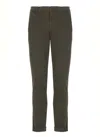 Dondup Straight Leg Trousers Cuffed Hem In Gray