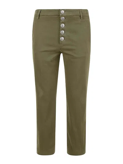 Dondup Trousers Green In Military Green