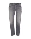 Dondup Jeans With Belt Loops In Grey