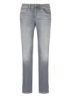 Dondup Denim Trousers With Belt Loops In Blue