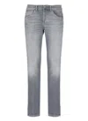Dondup Denim Trousers With Belt Loops In Blue