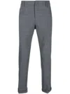 Dondup Gaubert Tapered-leg Chino Trousers In Grey