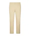 Dondup Straight Cotton Trousers Rolled Cuffs In Multi