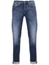 Dondup Denim Trousers With Belt Loops And Contrast Stitching In Multicolor