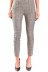 Dondup Fine Checkered Slimming Trousers In Multicolor