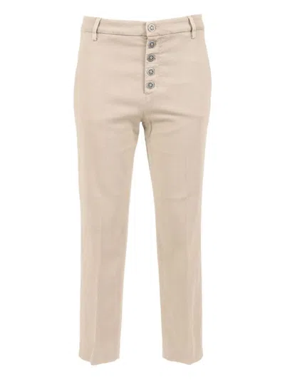 DONDUP DONDUP BEIGE 'NIMA' PANTS IN COTTON
