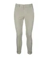 Dondup Trousers With Belt Loops And Pockets In Silver