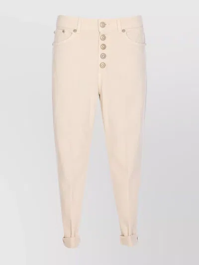 Dondup Trousers Tailored Rolled Cuffs In Neutral