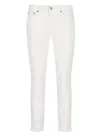 Dondup Cloud White Stretch-cotton Denim Jeans