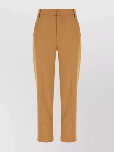 Dondup Trousers With Back Pockets And Belt Loops In Brown